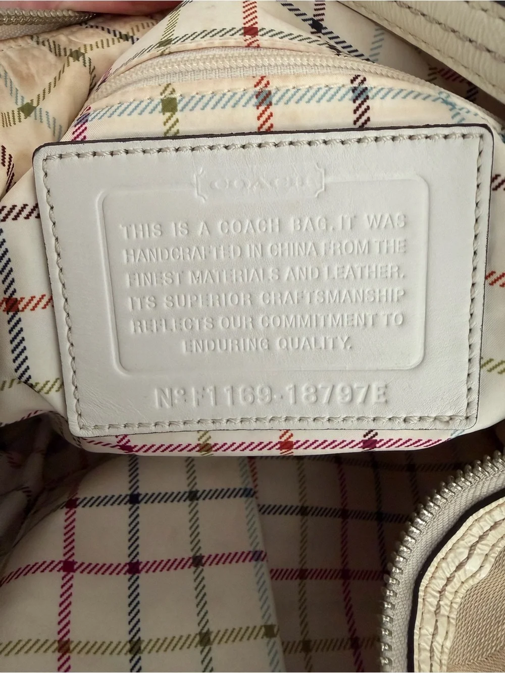 Coach Khaki and Chalk Signature Canvas Hobo